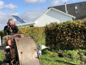 Der graves ud til sokkel og fundament med maskine d. 23. okt.